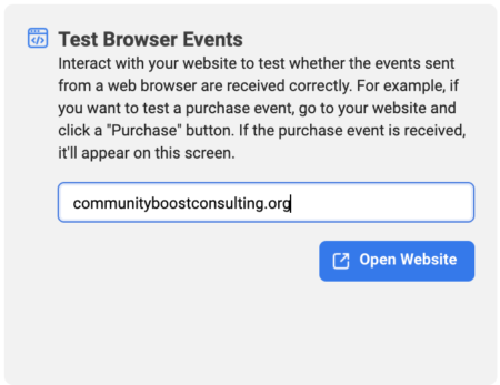 test browser events