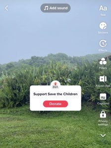 tiktok donate sticker