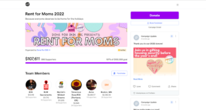 Rent for Moms 2022 campaign