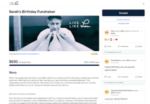 live like lou foundation birthday fundraiser